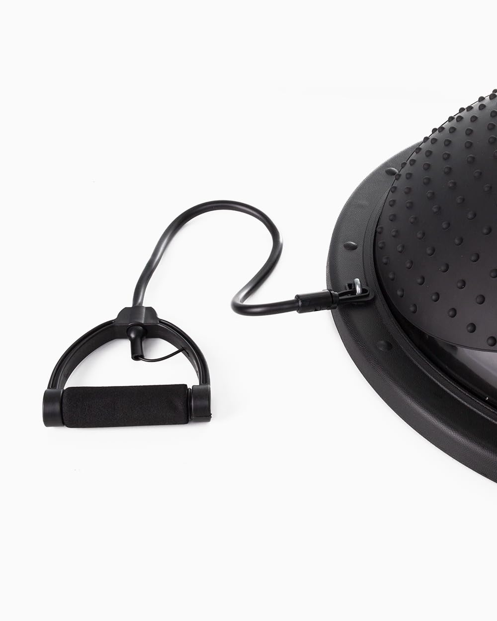 BOOMFIT Balance Station 60 cm Media Pelota de Equilibrio Antideslizante | Incluye bandas de resistencia y bomba de inflado | Cúpula inestable que activa core, glúteos y propiocepción en casa