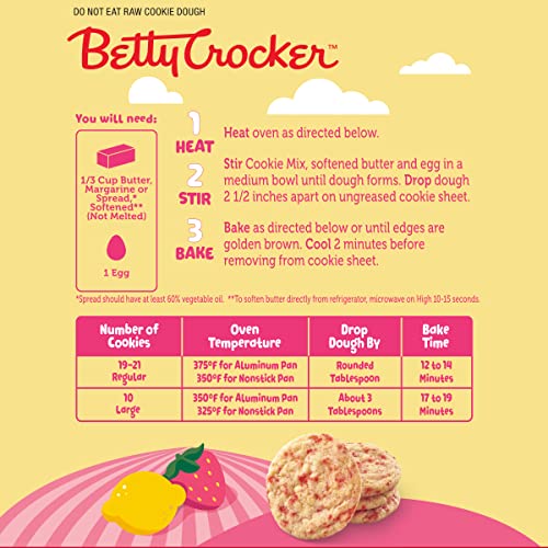 Image of Betty Crocker Strawberry Lemonade Cookie Mix, 12.6 oz