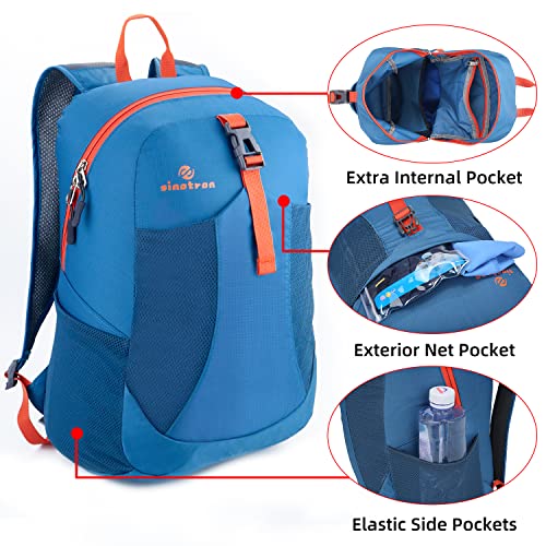 Sinotron Lightweight Packable Backpack,Small Foldable Hiking Backpack Day Pack For Travel Camping Outdoor Vacation (Blue) #TOP2