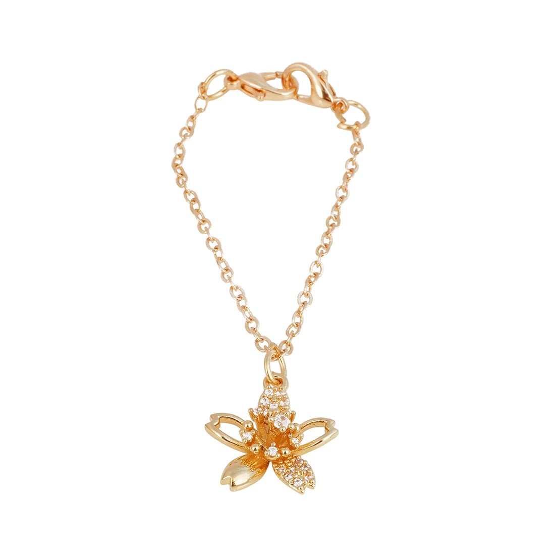 Crazyify Crystal Floral Chain Watch Charm Adjustable Wrist Watch Charm for Women & Girls Jewellery for Gift (B0BW8X5G9D) Amazon Price History, Amazon Price Tracker