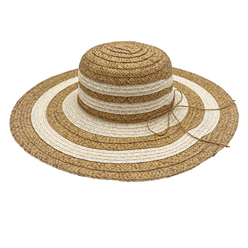 Sombrero de mujer Panama Jack de paja tono marfil miniatura 1