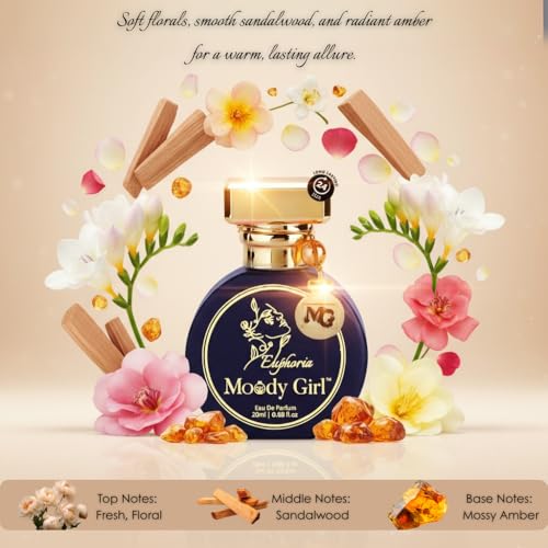 Image of Moody Girl Euphoria Floral Freesia Fragrance for Women, 20ml | Solid Premium & Luxurious Perfume for Every Occasion