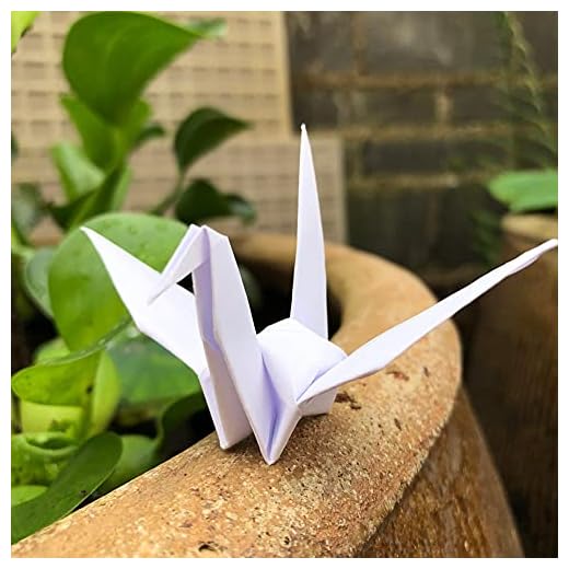 100PCS 5.9" Premade White Origami Cranes for Wedding Party Favor Table Centerpieces Decorations DIY Crane Bird Garlands Birthday Baby Shower Party Supplies