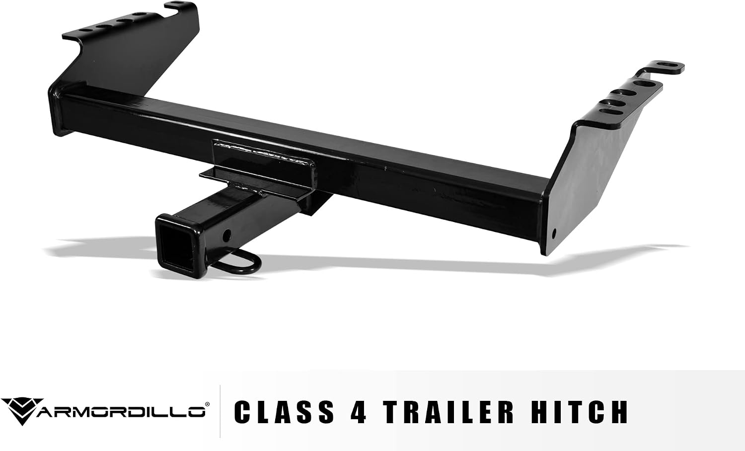 Armordillo Class 4 Trailer Hitch 2-Inch Receiver with Loaded Ball Mount|Compatible with 1973-1997 Ford / 1968-1993 Dodge / 1994-2002 Ram Pickup Truck|8736227|Tow Hitch|Gloss Black