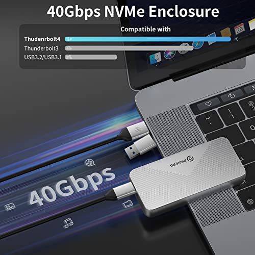 Caja externa para SSD M.2 NVME USB 4.0 40Gbps PHIXERO miniatura 4