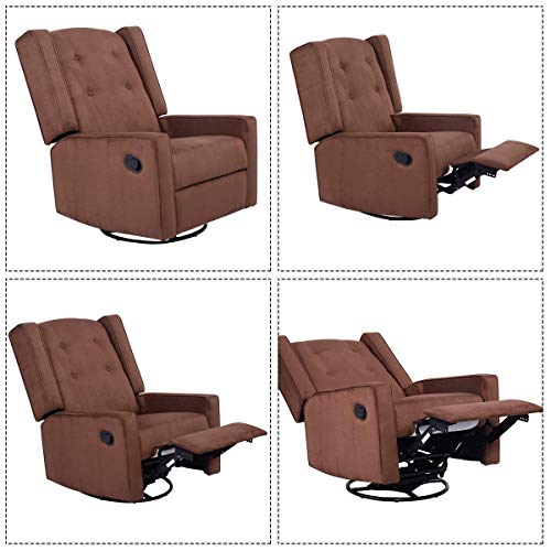 Sillón Plegable Marrón de Gamuza miniatura 5