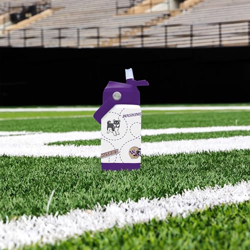 Image of Logo Brands NCAA Mascot Stainless-Steel Kids Bottle -Soft Silicone Mouthpiece, Easy To Carry, Kid-Friendly Design- Great For School & On-The-Go