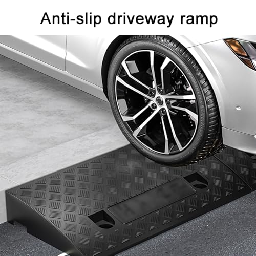 Rampes de trottoir pour voiture et fauteuil roulant : lot antidérapant jaune de 6 cm - 7