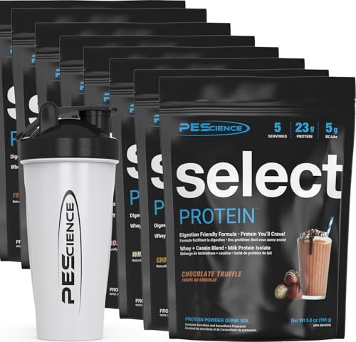 Image of PEScience Select Protein Powder Variety Pack - 8 Flavors - 40 Servings - Protein Powder Sample Pack, Whey and Casein Blend, Keto Friendly, Gluten Free, Digestion Friendly, Amazing Taste