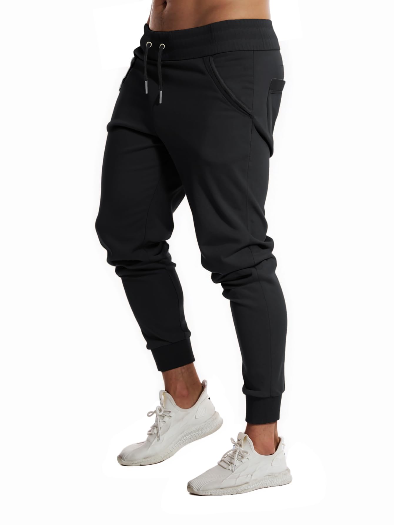 FLYFIREFLY Men's Jogger Sweatpants Gym Workout Running Pants Athletic Bottom Training Track Pants Joggers for Men