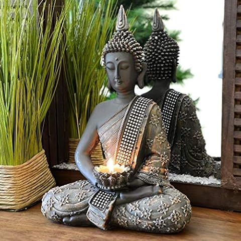INtrenDU - Figura decorativa Buda chino 31 cm candelabro zen Cover