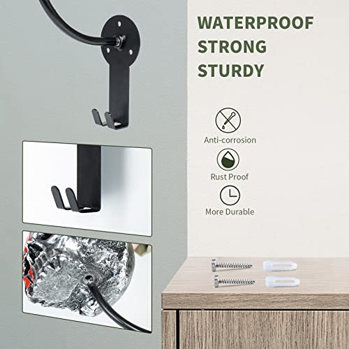 Motorcycle Helmet Rack 180° Degree Rotation Helmet Holder Wall Mount,Helmet Stand With 2 Hooks Helmet Hanger (1 Pcs) #TOP3