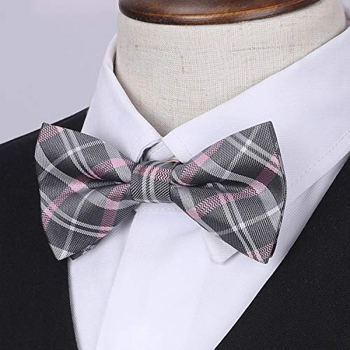 Image of HISDERN Bow Ties for Boys Pre Tied Toddler Bow Tie Adjustable Kids Bowties Clip On Fun Patterned Bowties for Wedding Party