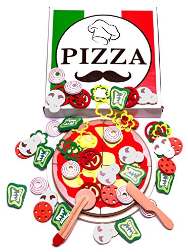 MMP Living Pizza Party - Kids Pizza Play Set with Over 50 toppings