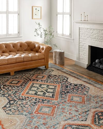 Tapete decorativo Jocelyn Loloi 7'10" x 10' Navy/Multi miniatura 1