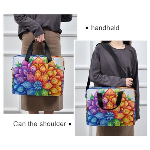 Funda Maletín para Laptop Mandala Rainbow 13 a 15.6 pulg miniatura 2