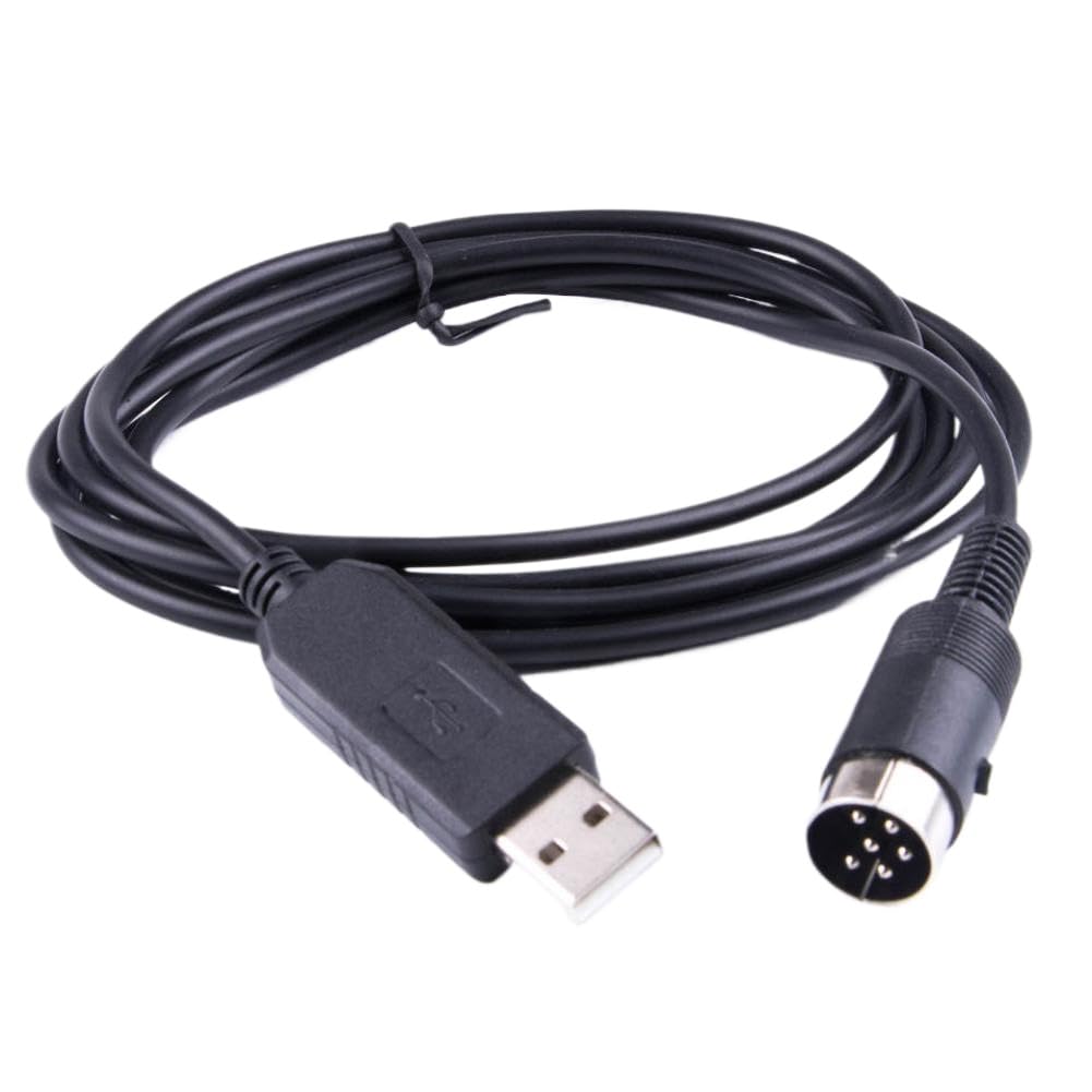 Adaptador convertidor Serie USB a 6P DIN RS232 de 6 pies Compatible con Kenwood Radio TS-450S TS690 TS790 ID-150 FTDI