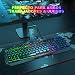 Teclado Gaming, WisFox Colorido Arco Lris LED Retroiluminación USB con Cable Teclado,...