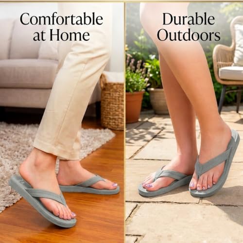 Image of ORTHO JOY Women's Doctor Ortho Slippers | Extra Soft Cushioned Footbed, Anti-Skid Lightweight Flip-Flops for Home & Daily Wear