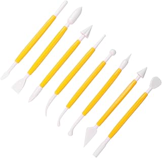 TEMPNAP 3juegos Herramientas Para Modelar Arcilla Kit De Escultura y Tallado Herramientas Plástico Para Manualidades y Decoración Color Amarillo