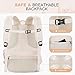 Maelstrom Travel Backpack for Women Men,35L Laptop Backpack Fits 17-Inch Laptop,Carry On Backpack for Airplanes with Crossbody Bag&Shoe Compartment&Toiletry Bag (Beige, Large)