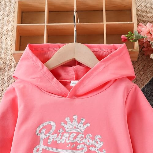 Image of Kid Toddler Girls Clothes Cartoon Pattern Print Sweatshirt Hoodie Sports Pants 2PC Girl Fall Winter Clothing Set