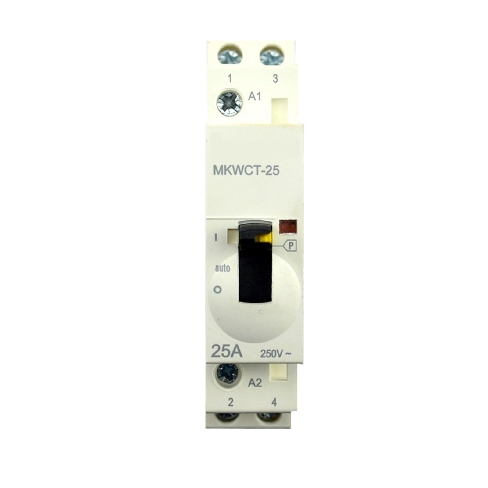 Contactor 24V 2NO MKWCT-25M para automatizar la calefacción y luces en carril DIN 4