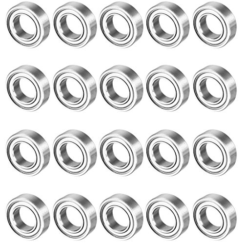 Sourcingmap a17070700ux0582 20 stuks MR148ZZ 8 mm x 14 mm x 4 mm dubbel afgeschermd mini-lichaamskussen