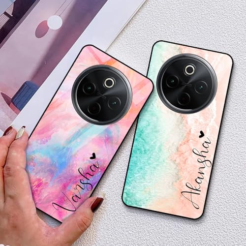 Image of COLORflow Back Cover Compatible with Vivo T4 5G / Y300 Pro 5G / iQOO Z10 5G | Marble Colors Customized | Shockproof TPU Bumper with Camera Protection Back Cover