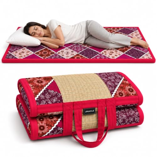 Foldable Mattress for Floor, Single Bed Mattress 72 x 36 x 1 Inch, Foldable Bed, Floor Mattress for Sleeping, Portable Cotton Mattress (Multi Colour B