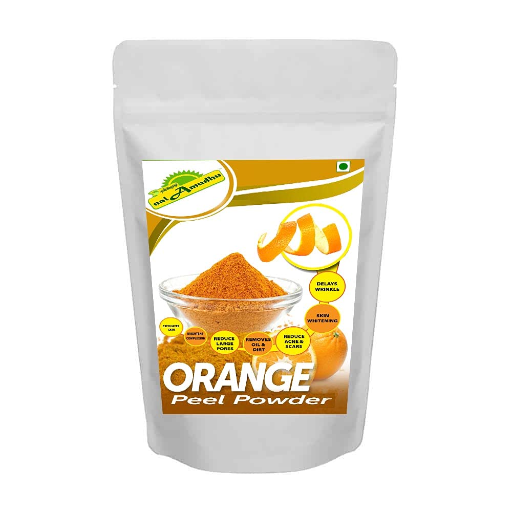 nalAmudhu Natural Orange Peel Powder | Citrus Aurantium | Santra Chilka | 100% Natural and Pure | For Skin Whitening and As a Toner-100g