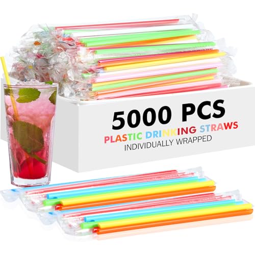 Pitillos desechables multicolor 7.5 pulgadas 5000 pcs miniatura 1