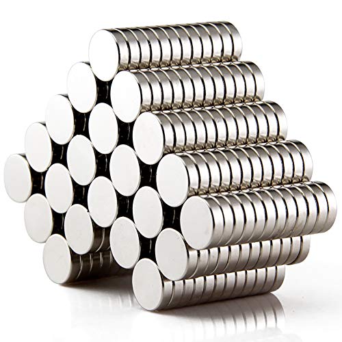 Diymag 100Pcs Refrigerator Magnets, Small Round Disc Magnets For Crafts, Premium Brushed Nickel Tiny Fridge Magnets, Office Magnets, And Whiteboard Magnets #TOP1