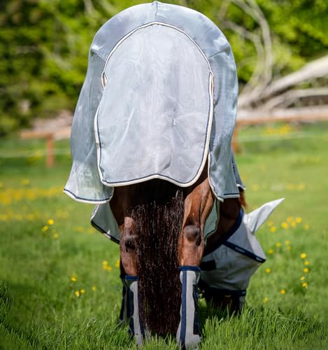 Horseware® Rambo® Protector Fly Sheet - Silver/Navy & White & Beige, 78 inches - Image 2