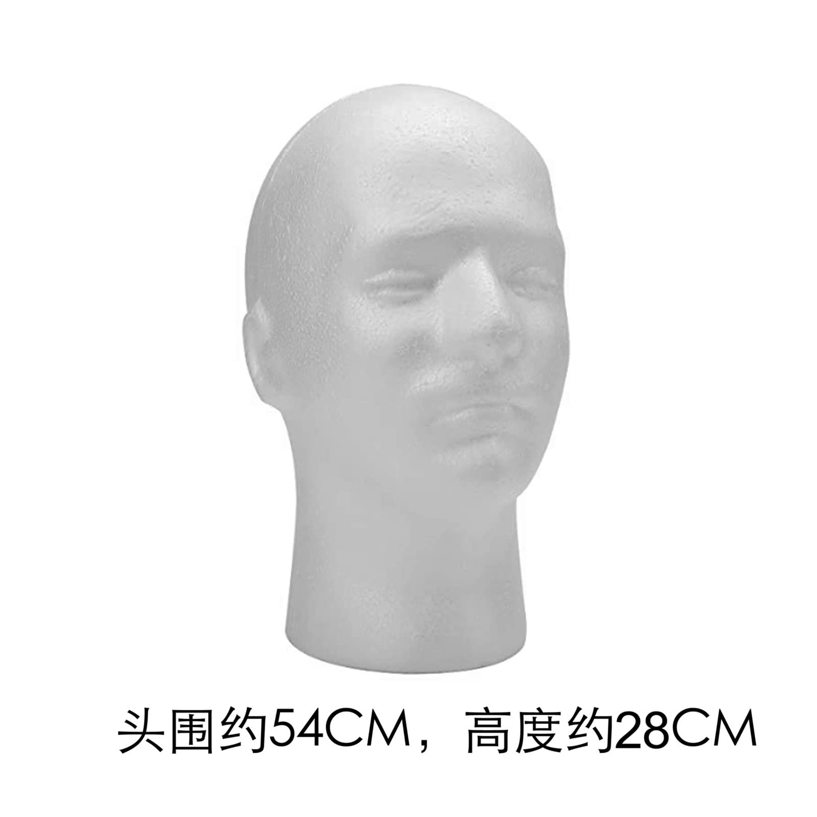Męska piana głowa męska głowa model manekin głowa mężczyzna piana głowa peruka mężczyzna manekin głowy okulary peruka pokazuje głowę dotyk(White male head)