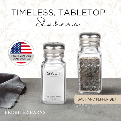 image for Glass Salt and Pepper Shakers Set by Brighter Barns - Modern Kitchen D