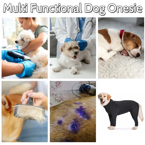 Image of Hamiledyi Dog Onesie Anti-Licking Dog Bodysuit Spay Surgical Recovery Suit for Dogs Pet Cone Alternative After Surgery Full Body Dog Shedding Suit for Female Male Neuter Dogs Claming Pajamas (XL)