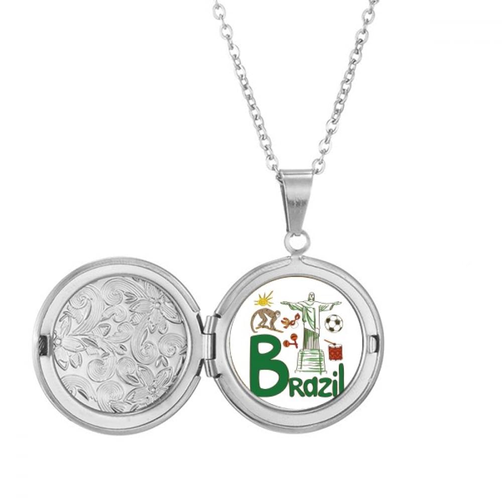Collier Brésil médaillon anti-allergie qui ne noircit pas sur la peau