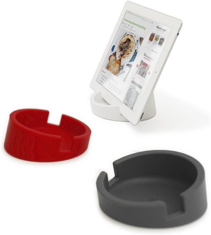 Silicone Kitchen Tablet Stand for iPad/Tablet PC, Red
