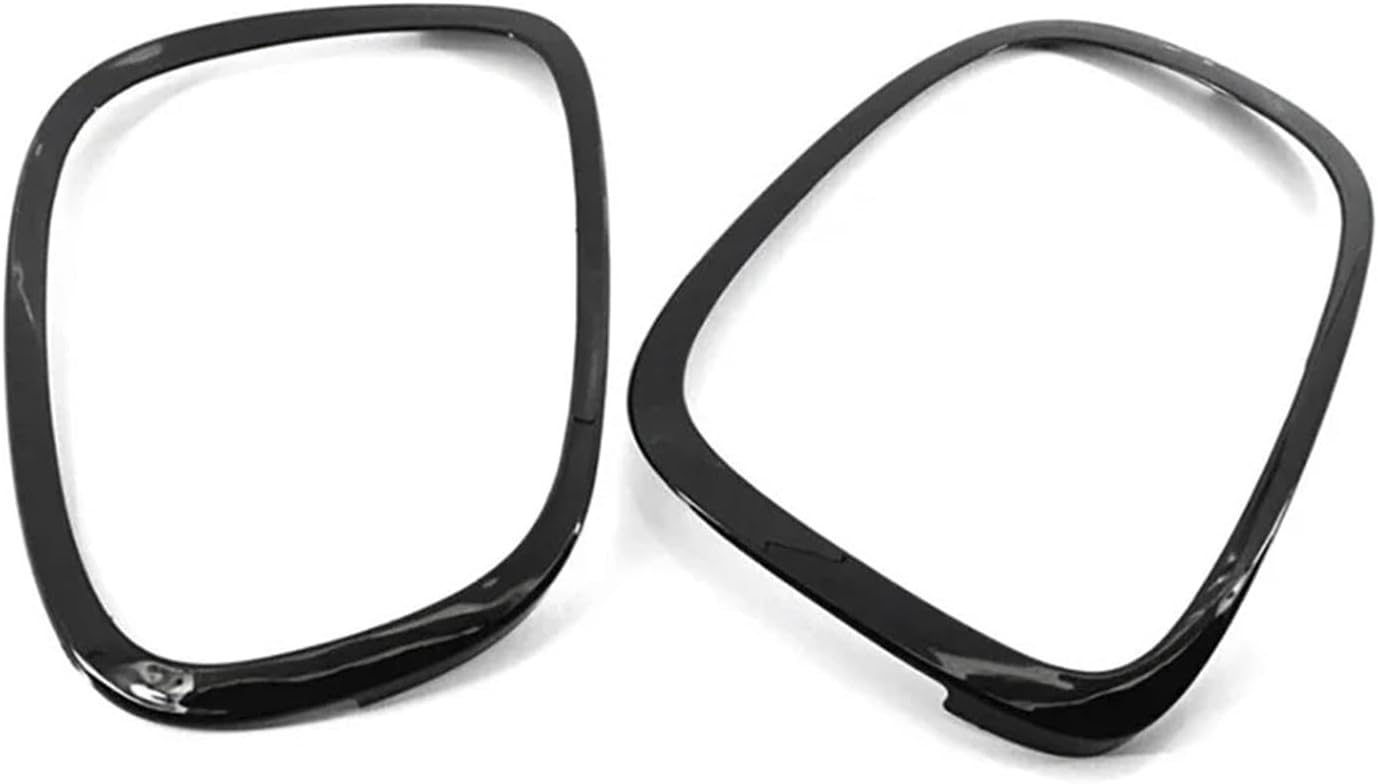 2Pcs Car Headlight/Taillight Ring Frame Trim Compatible For BMW Mini Cooper F55/F56/F57 2014-2021(Silver Front)