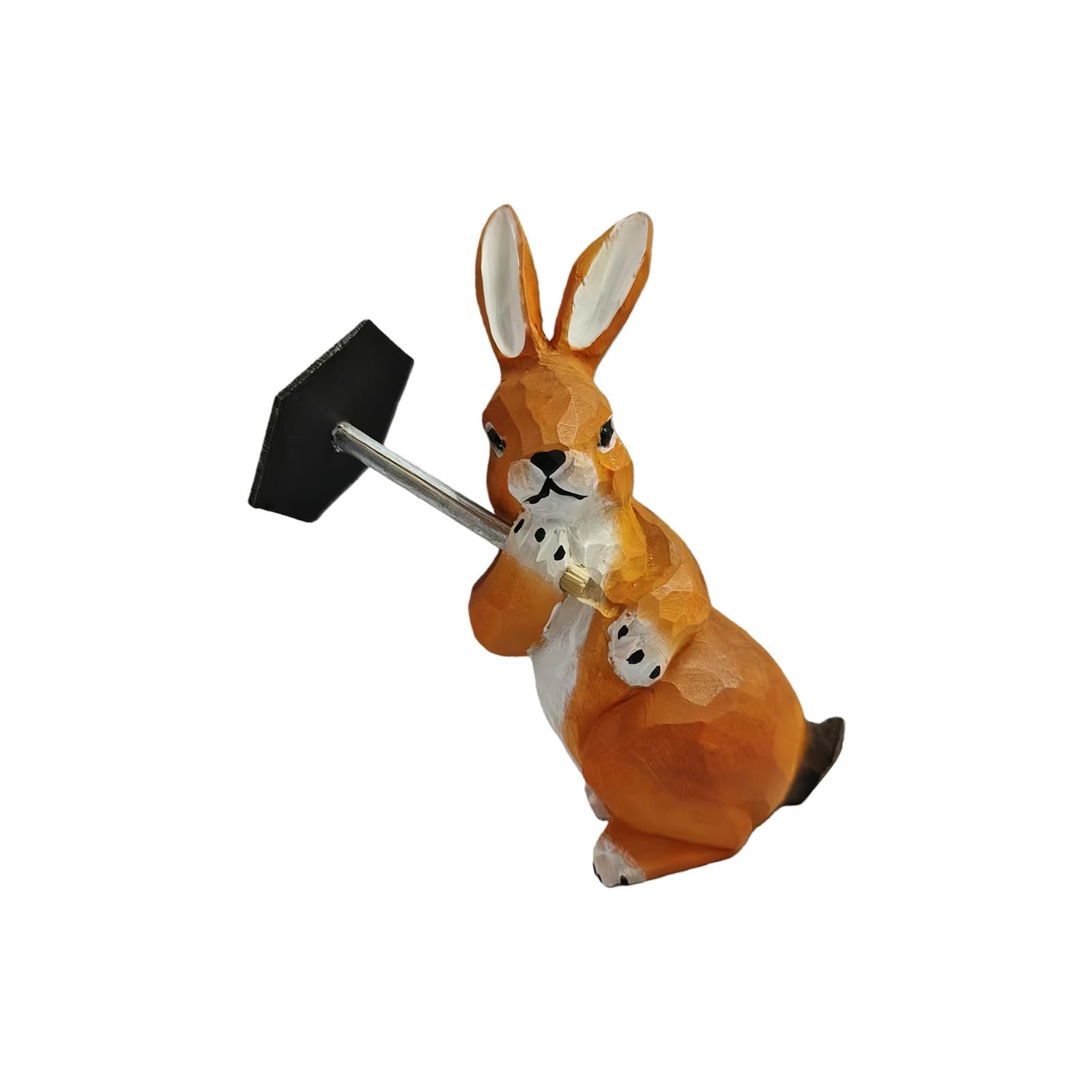 YWLUUOO Hand Carved Wooden Bunnies Figurines Carving Miniature Animal Figurines Decorative Ornament for Home Decors Collectibles Carving Miniature Animal
