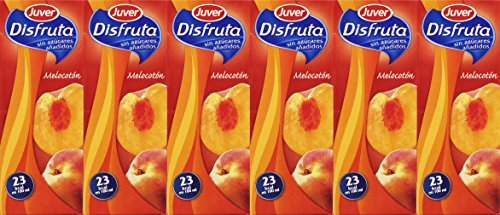 Juver - Melocotón Bebida Refrescante Sin Azúcar, 6 x 200 ml