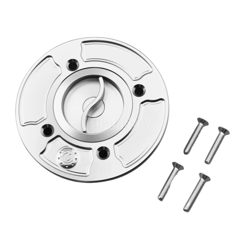 Bouchon réservoir carburant argent pour Kawasaki Ninja 400 500 650 1000SX moto