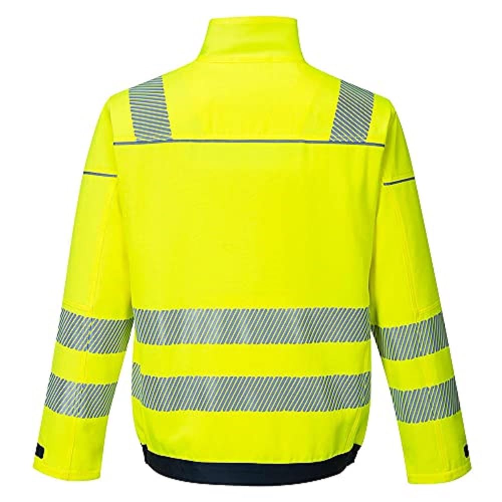 Portwest PW3 T500YNRL - Chaqueta de alta visibilidad (talla L), color amarillo y azul marino