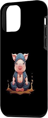 Miniatura 2 de iPhone 12 mini vegan pig yoga pose vegetarian Veganism Meatless Cruelty-fre Case