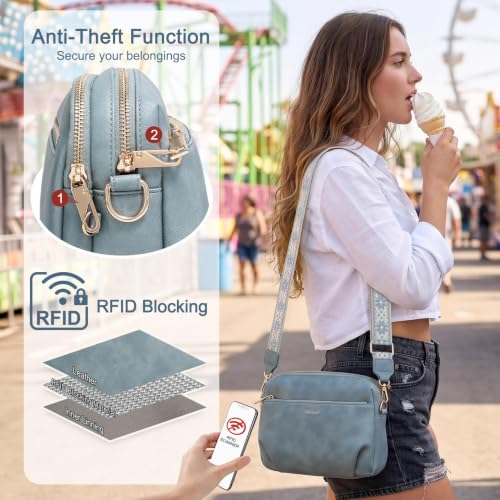 Image of Crossbody Bag for Women Vegan Leather Handbag Purse Anti Theft RFID