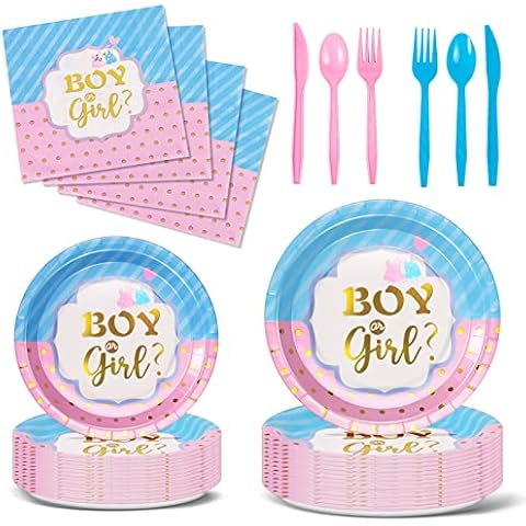 Vaisselle Nkaiso Bleu et Rose 144Pcs Cover