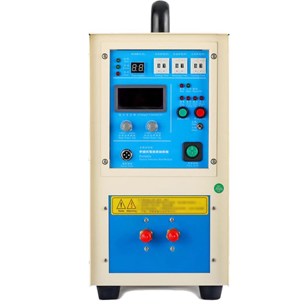 Piec indukcyjny wysokiej częstotliwości o mocy 15 kW, nagrzewnica do kucia, czas nagrzewania 1–99 sekund, częstotliwość 30–100 kHz, idealny do obróbki metali