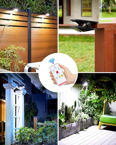 Image of Solar Motion Sensor Lights Outdoor, Clip on Solar Lights Outdoor Waterproof, High Bright Solar Powered Security Lights for Outside Fence Chain Link Camping (2, 118 LED)
