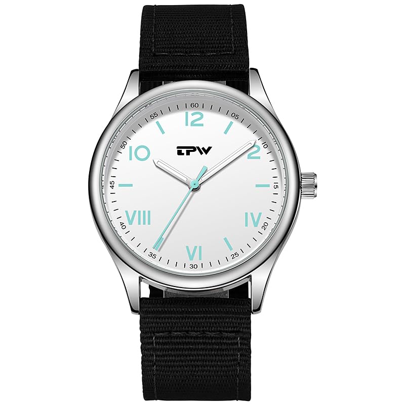 Generic38mm North Field Watch Japan Quartz Movement Nylon Strap (White fabric)